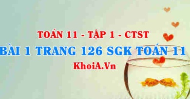 Bài 1 trang 126 SGK Toán 11 Tập 1 Chân trời sáng tạo